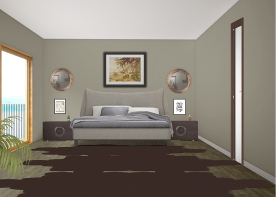 A travelers master bedroom Design Rendering