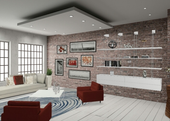 Sala de estar moderna 😘 Design Rendering