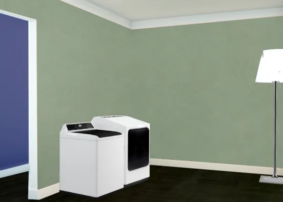 Laundry room/super simple/ mixed bright and dark theme Design Rendering