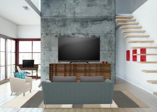 Basic Living room  Design Rendering