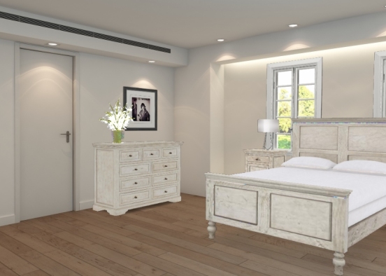 Vintage bedroom Design Rendering