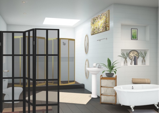 Tequilla Inspired Bathroom  Design Rendering