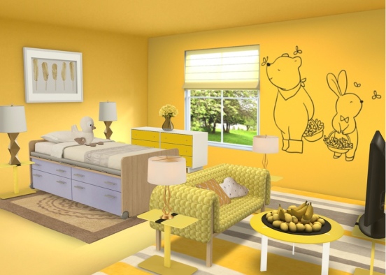 A Beary Lovely Bedroom Design Rendering