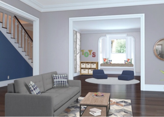 lovely living room!! 💙💙 Design Rendering