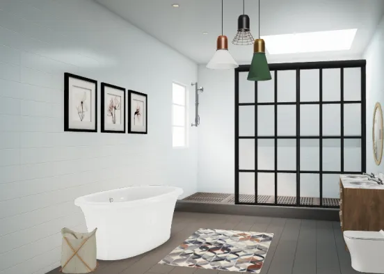 Baño moderno Design Rendering