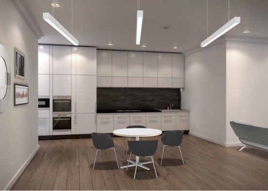 Kitchen and Dining room  Design Rendering