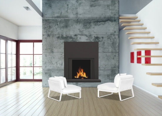 fireplace  Design Rendering
