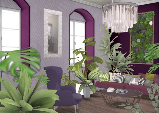 purple atrium  Design Rendering
