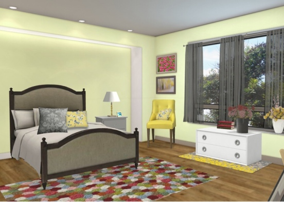 pretty bedroom  Design Rendering