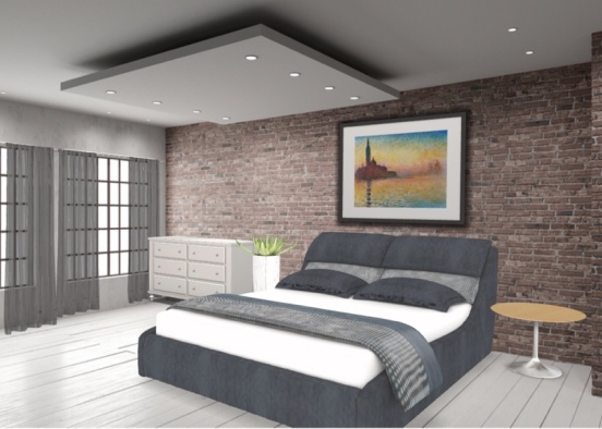 modern bedroom  Design Rendering