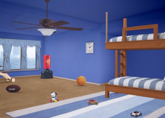 Boys blue bedroom! Design Rendering