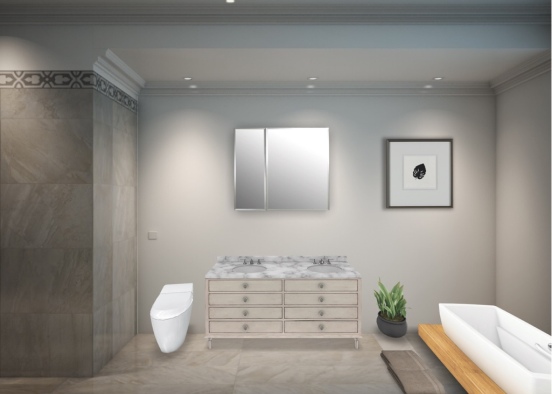 baño zen Design Rendering
