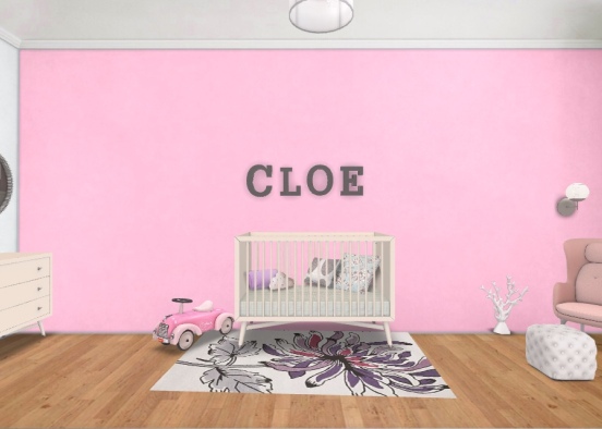 Cloe's nusery.   (Cloe Rose Royer) Design Rendering