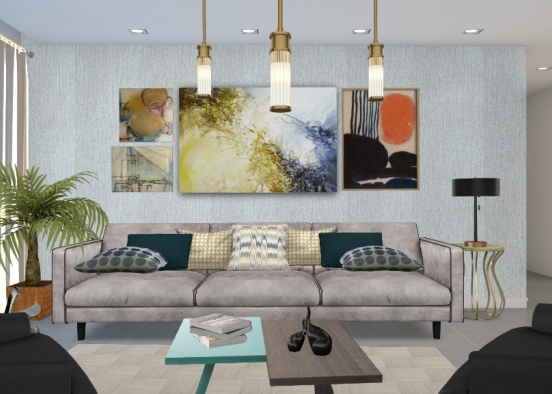 Blue spirit- living room Design Rendering