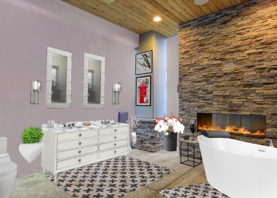 Different but nice bathroom....hope you like it 💖 Design Rendering