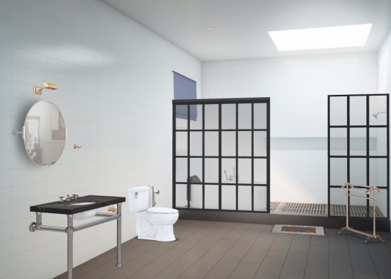 banheiro casal Design Rendering