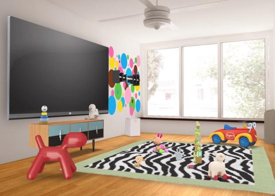 This is a Kids Room Design Rendering