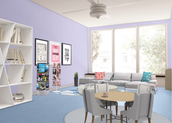 Dream Living Room Design Rendering