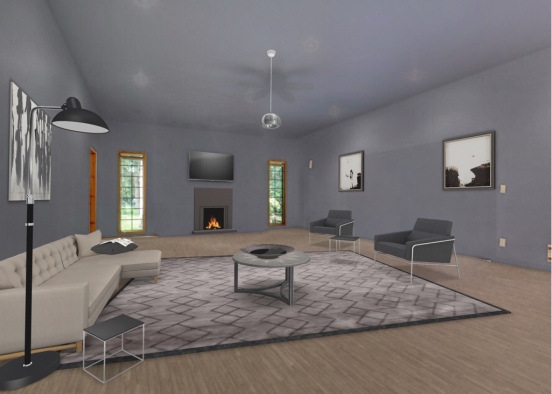 grey living room 👽 Design Rendering