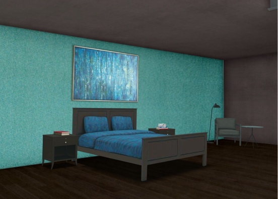 Blue Shade Room Design Rendering