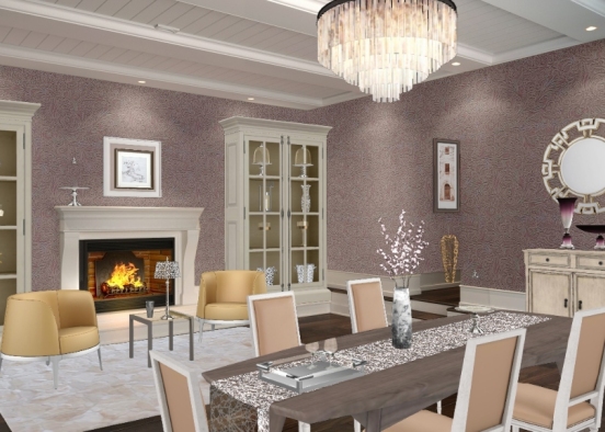 Classic Dining Room Design Rendering