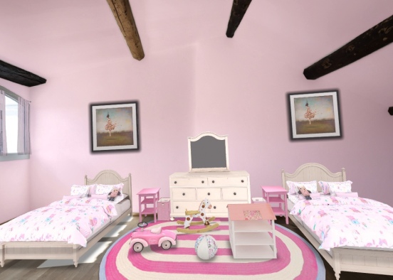 Little sweet girls room Design Rendering