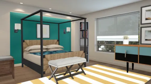 Roomy guest bedroom