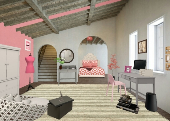 Самая красивая девчачья комната ! Design Rendering