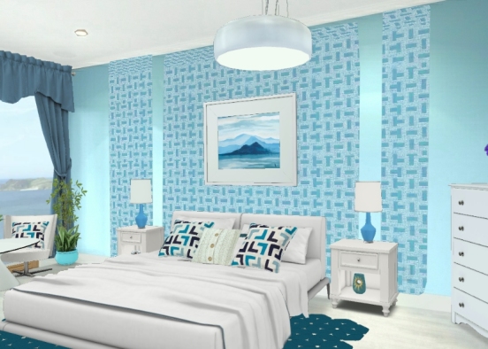 Blue Bedroom 4 Design Rendering