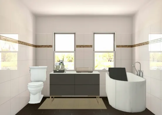 Tuvalet ve banyo Design Rendering