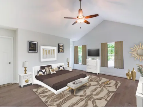 gold bedroom