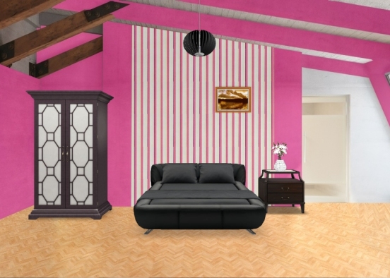 Pink and black  Design Rendering