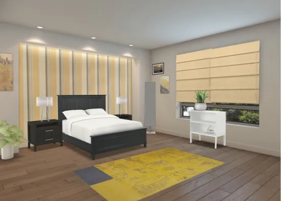 random yellow room  Design Rendering