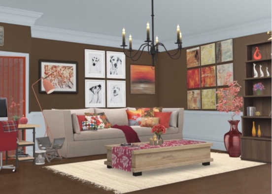 Crazy Elaborate Living Room! Design Rendering