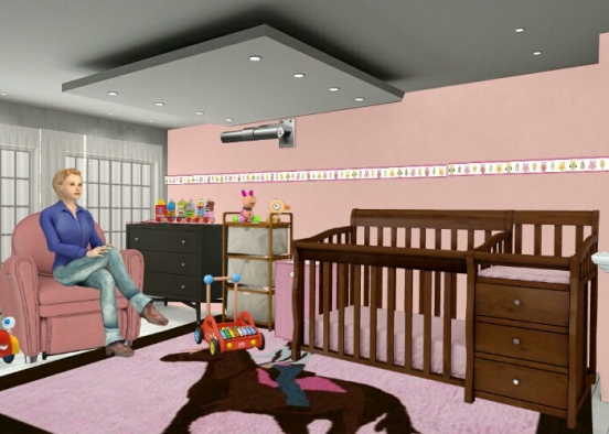 Dormitorio de bebes Design Rendering