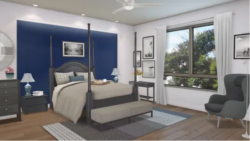Farmhouse style guest room 