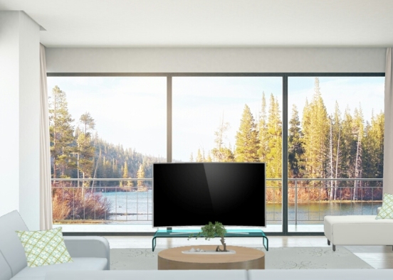 Contemporary Living Room  Design Rendering