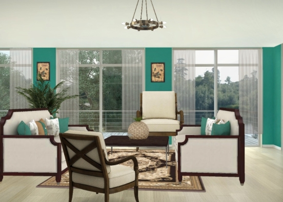Cozy livingroom Design Rendering