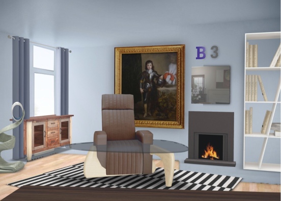 Bella Living Room Design Rendering