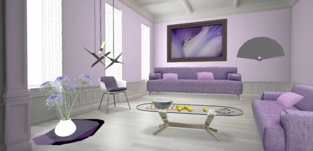 Tranquil Purple Living Room