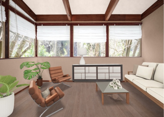 natural family room  Design Rendering