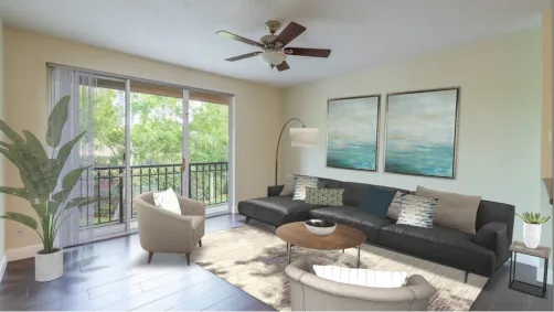 Tampa, FL Condo Living Room