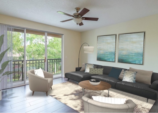 Tampa, FL Condo Living Room Design Rendering