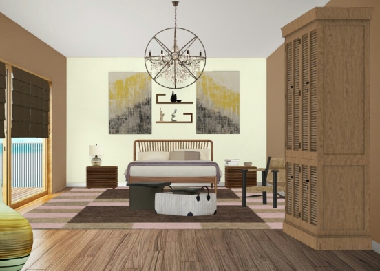 Classic bedroom Design Rendering