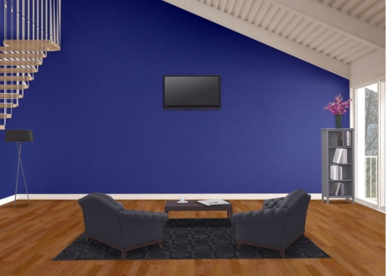Simple but cozy living room  Design Rendering