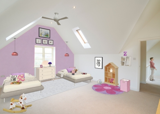 A kid room.  Design Rendering