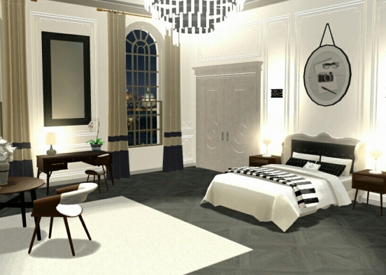 Paris bedroom  Design Rendering