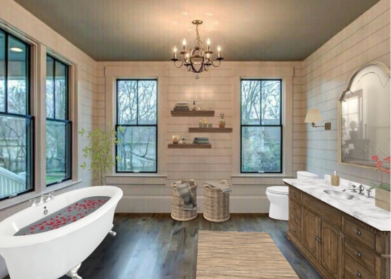 cozy bathroom Design Rendering