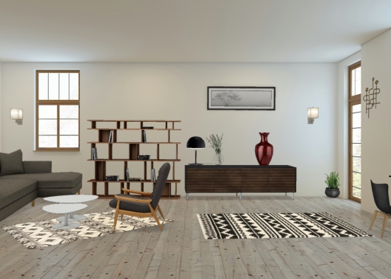 Living room, old school Design Rendering
