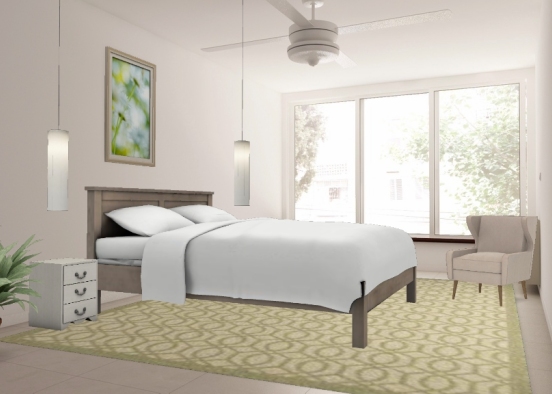 Rainforest styled bedroom Design Rendering